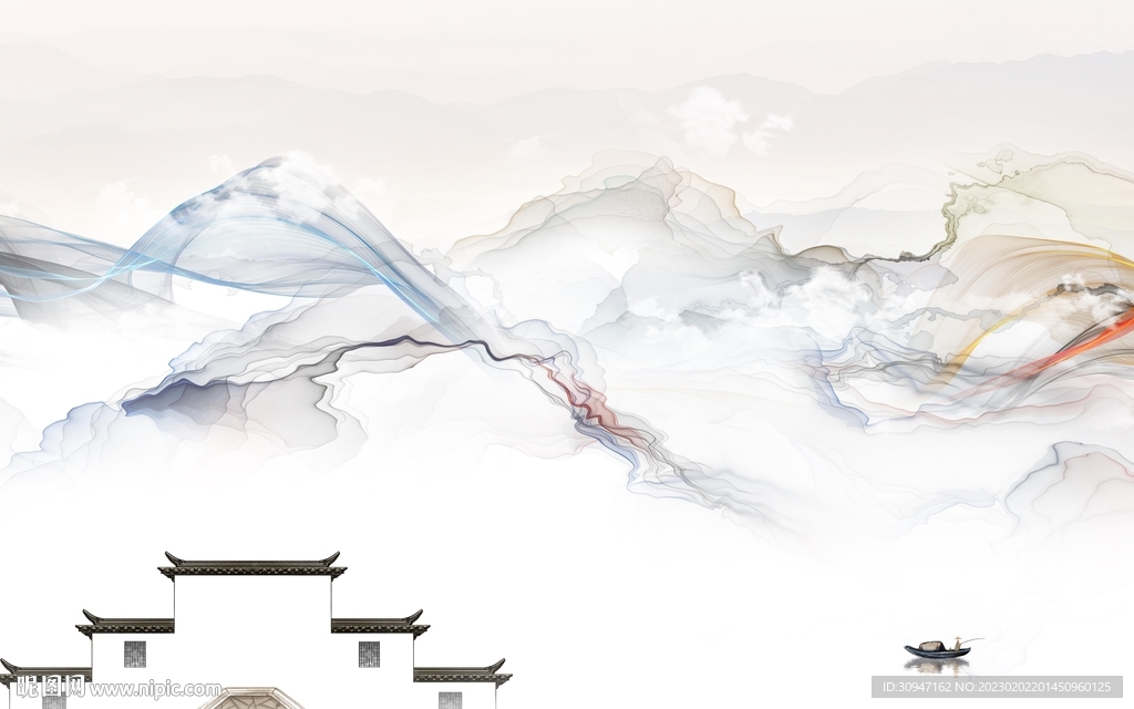 现代 中式新款山水 tIf分层