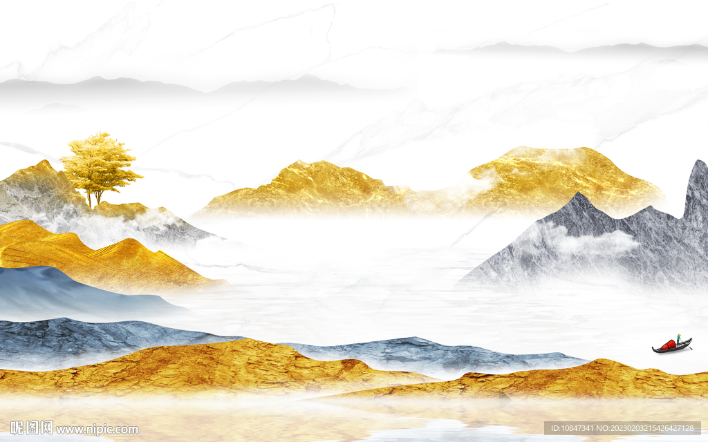 大气 中式新山水画 TIf分层