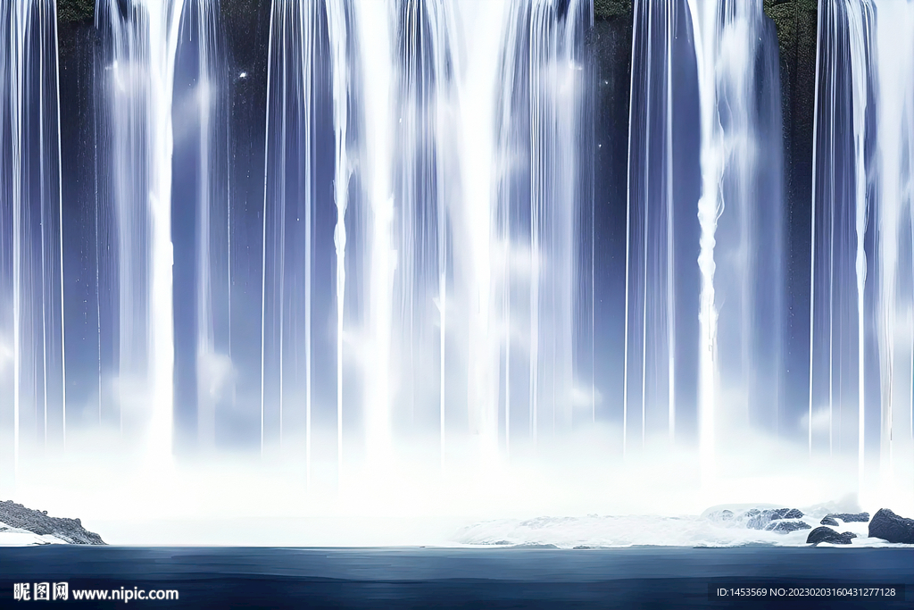 瀑布背景