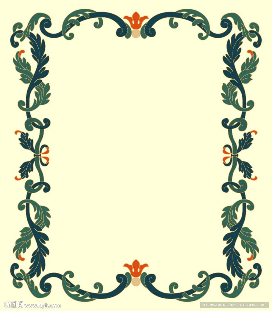 欧式纹饰 中式花纹 相框纹饰
