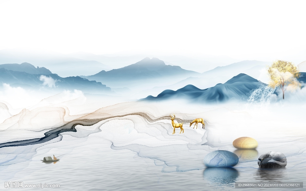 最 新品山水新画 TIF分层画