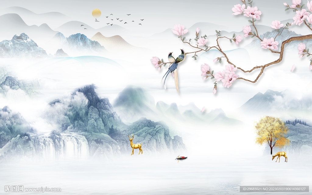 高端 新品山水新画 TIF分层