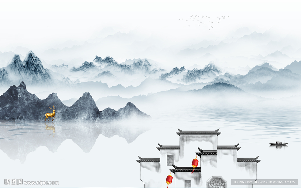 大气 新品山水新画 TIF分层