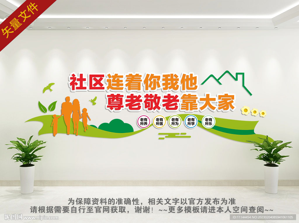 社区养老文化墙