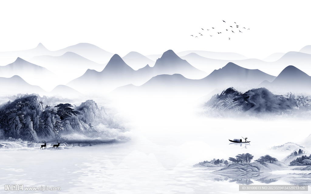 大气 高端背景山水 Tif分层