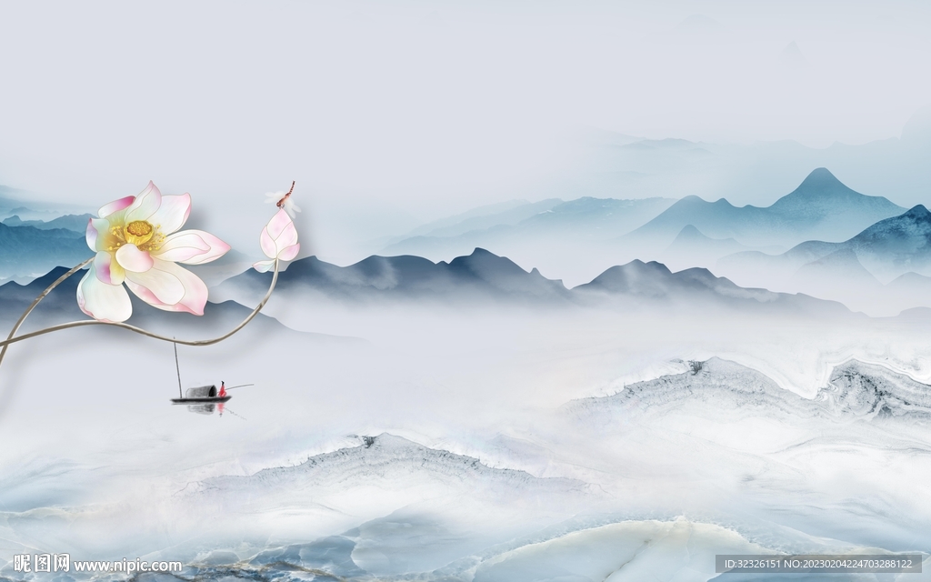 人气 意境最新山水 tif分层