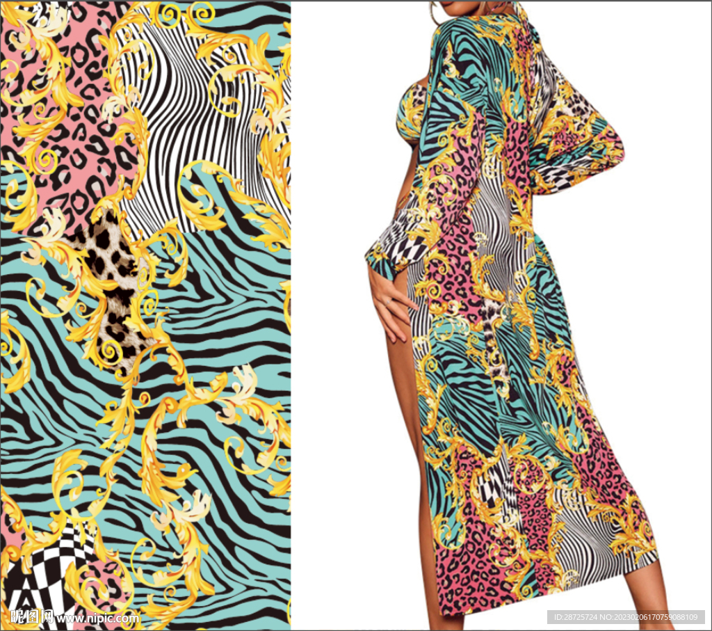 数码印花 大牌花 小碎花 爆款