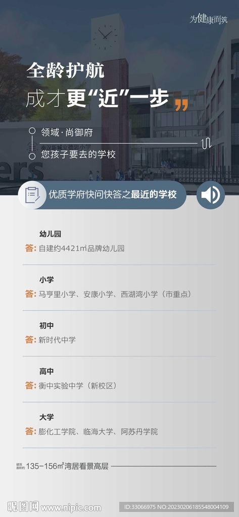 房地产学区房价值点海报