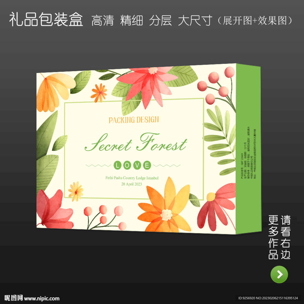 清新唯美高档礼品包装盒