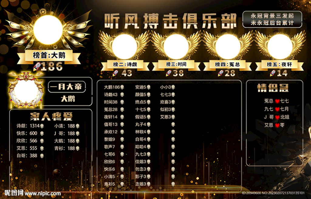 黑色背景海报明细