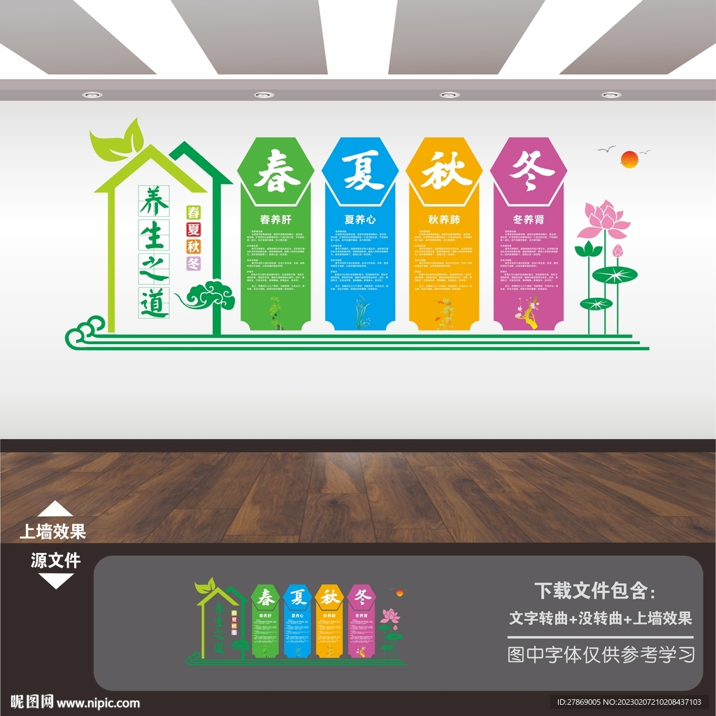 四季养生文化墙
