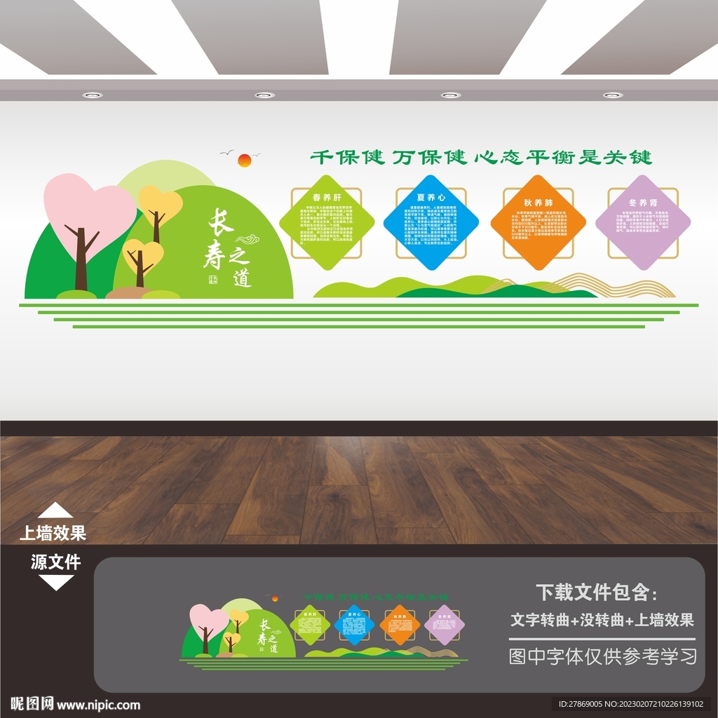 四季养生文化墙