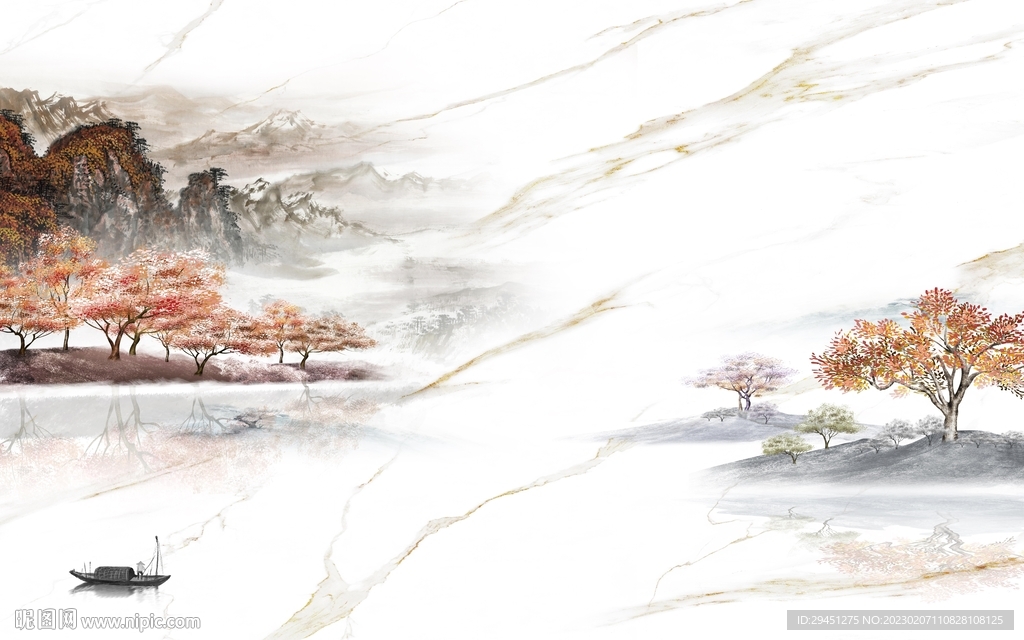 新款 高端大气山水 TiF分层