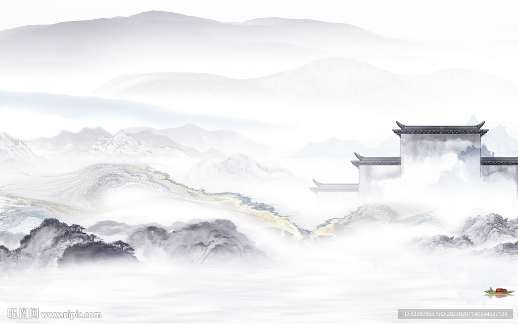 大气 背景新山水画 tIF分层