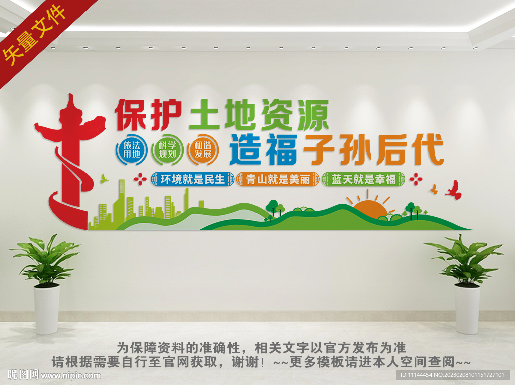 保护土地资源文化墙