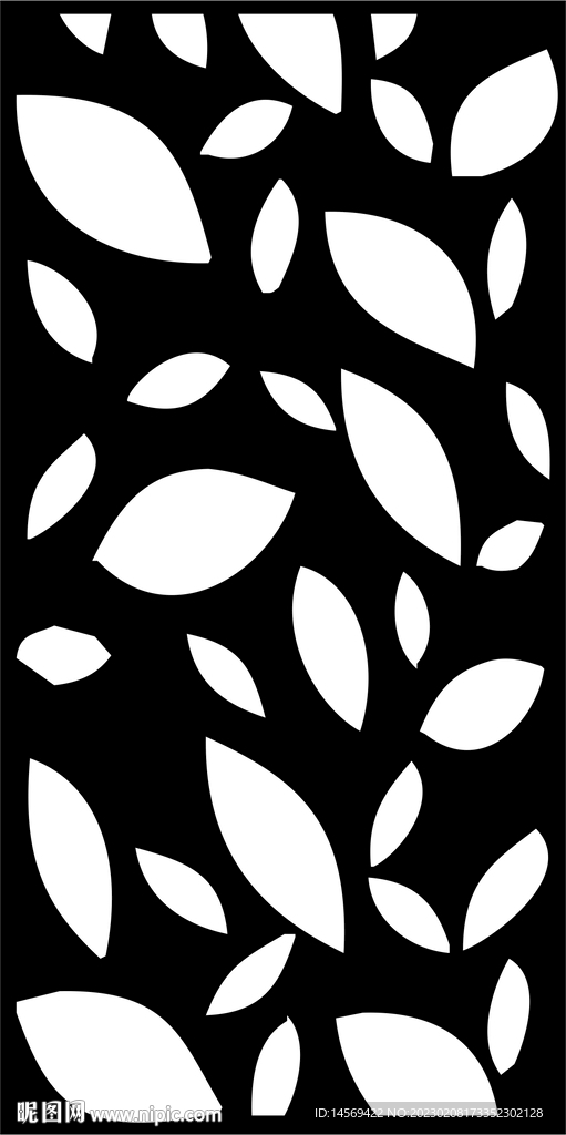 叶子室内背景镂空花雕刻