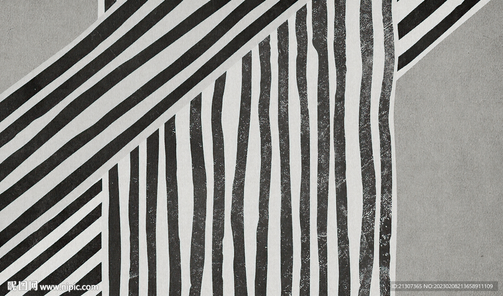 黑灰色抽象线条地毯