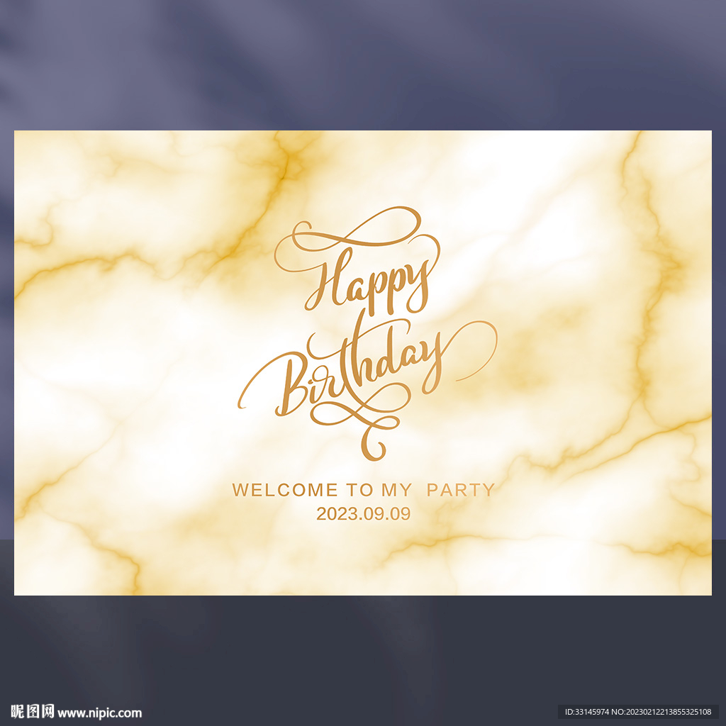 金色生日背景