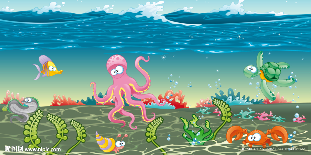 儿童房卡通背景