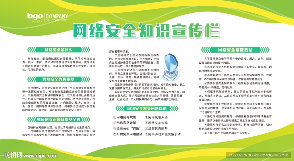 网络安全展板