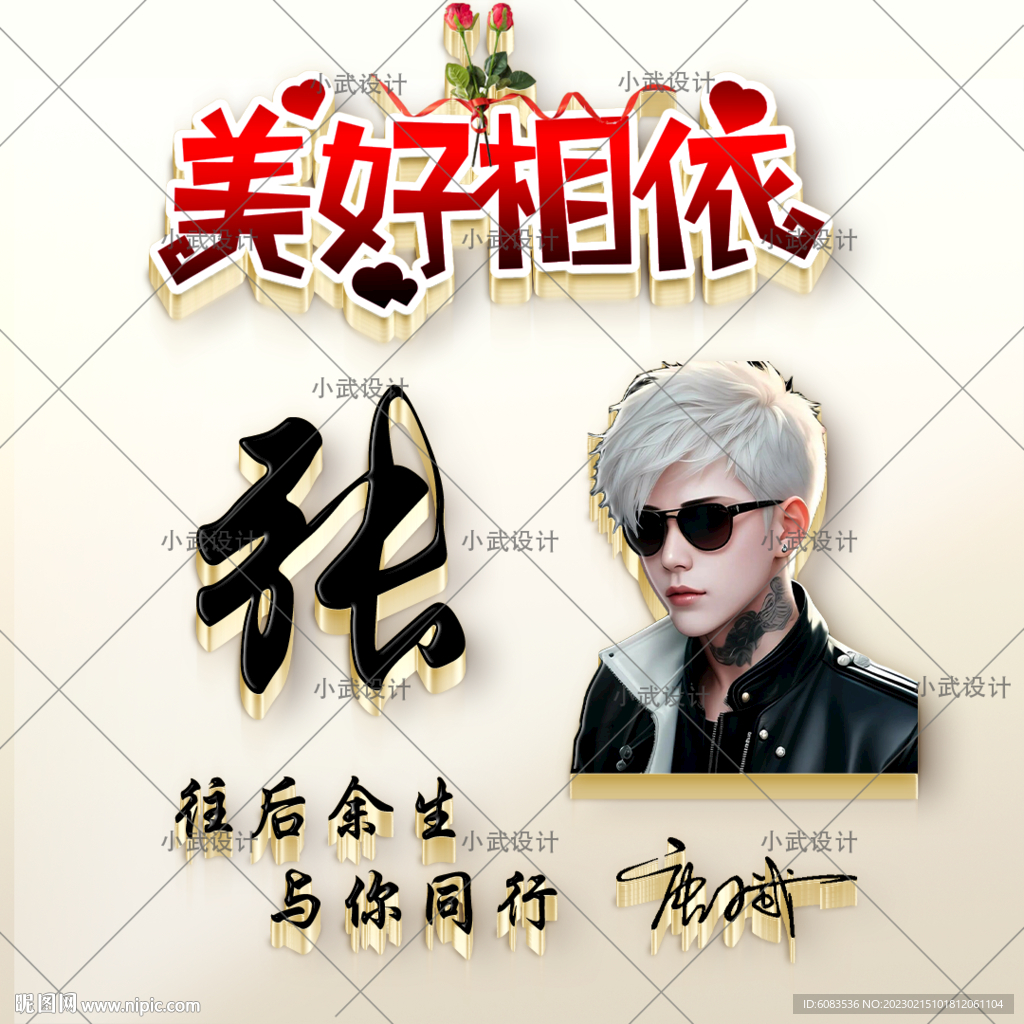 3D微信姓氏头像