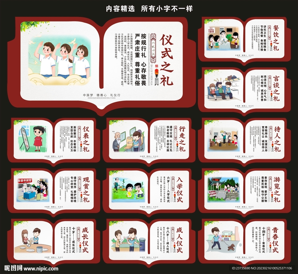 校园礼仪文化墙