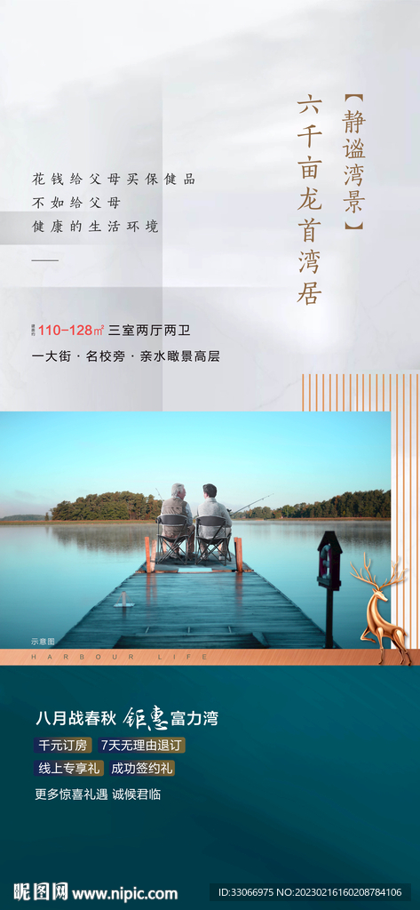 房地产湾居价值点海报