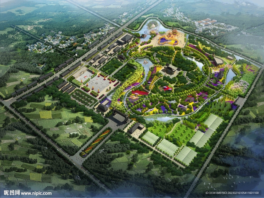 景区鸟瞰效果图