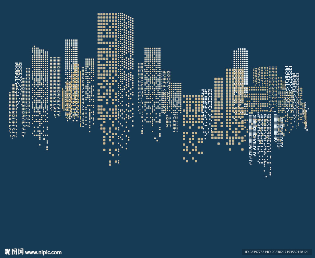 手绘抽象建筑背景