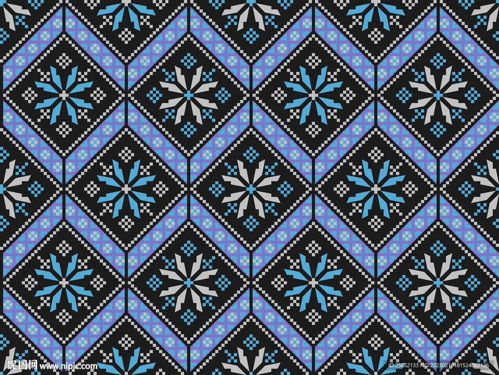 原创设计几何错觉无缝拼接印花