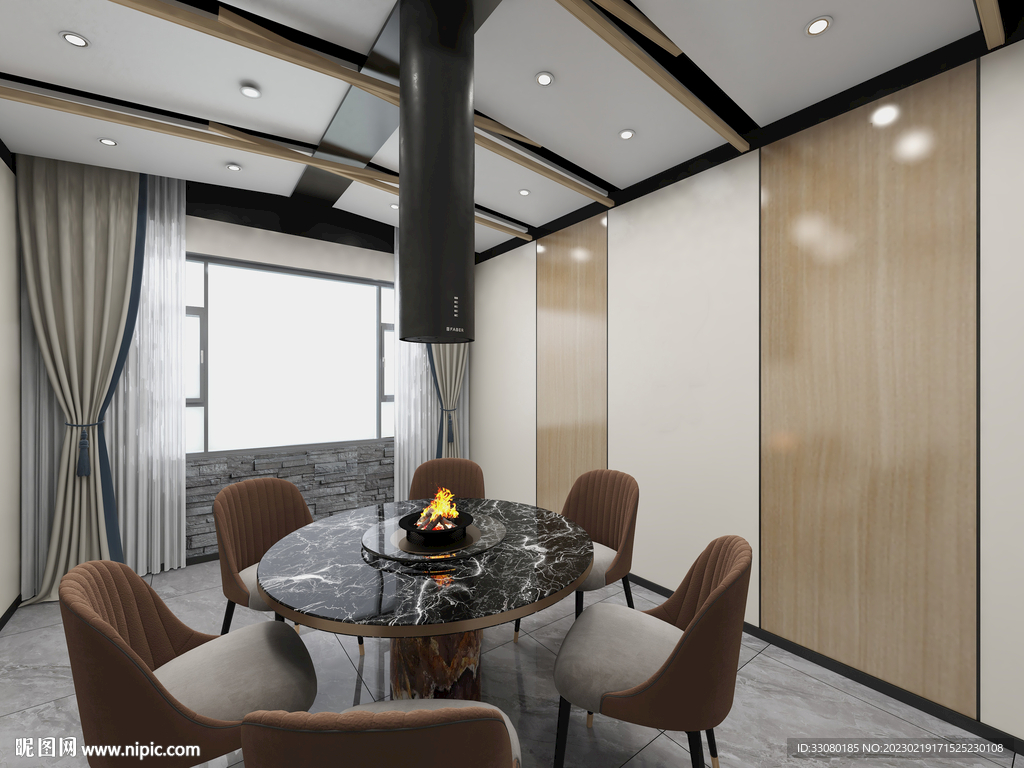 高级餐厅装修效果