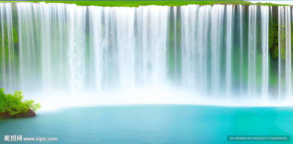 瀑布背景
