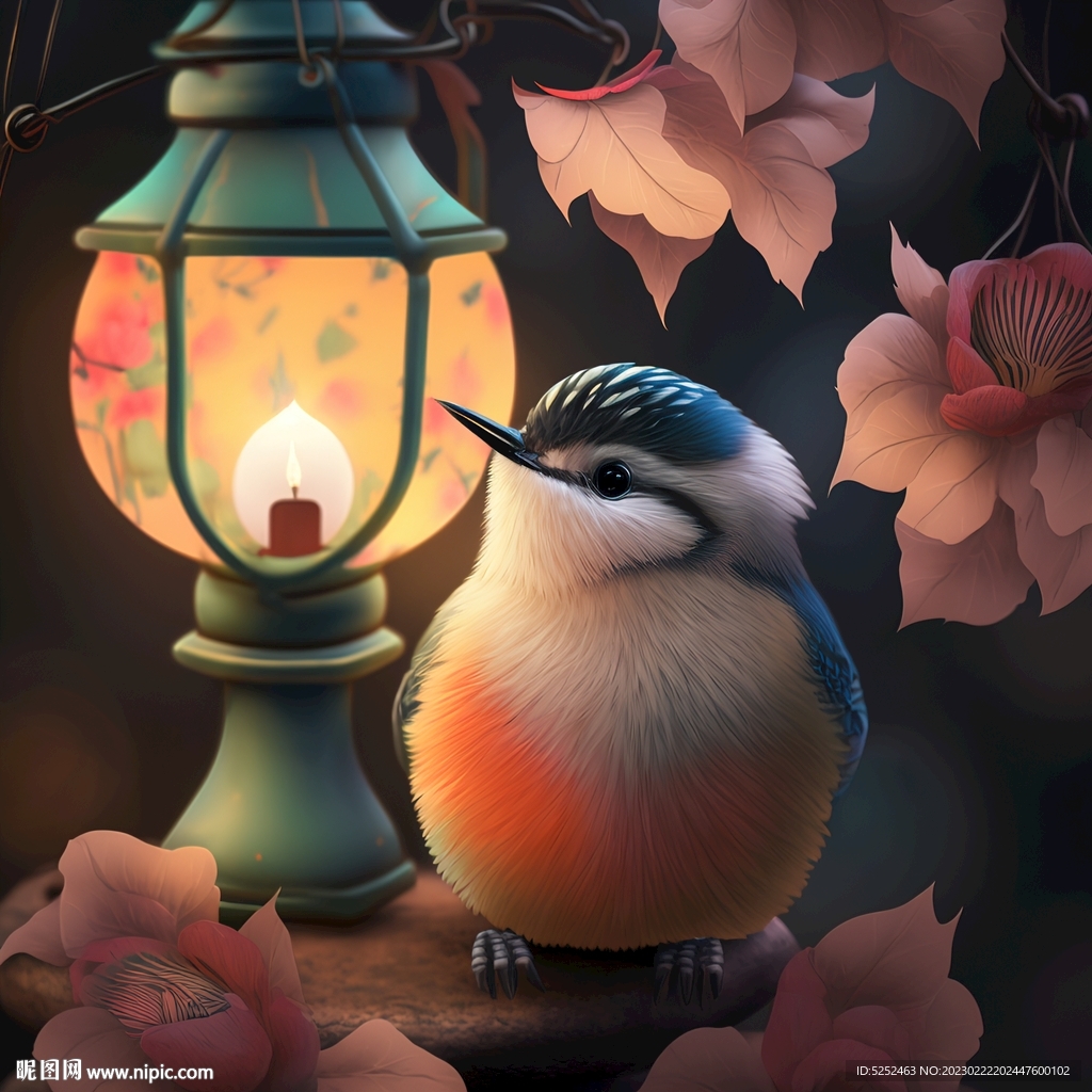 萌萌的小鸟装饰画