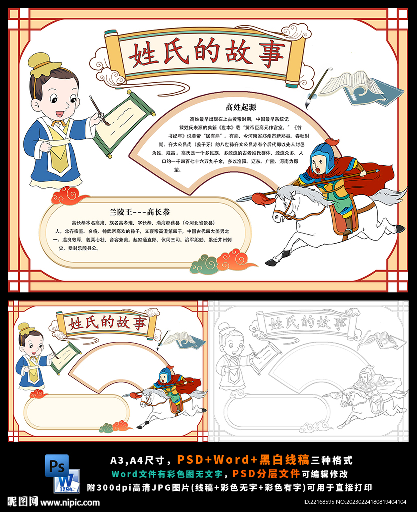 姓氏高象姓名汉字的演变小报