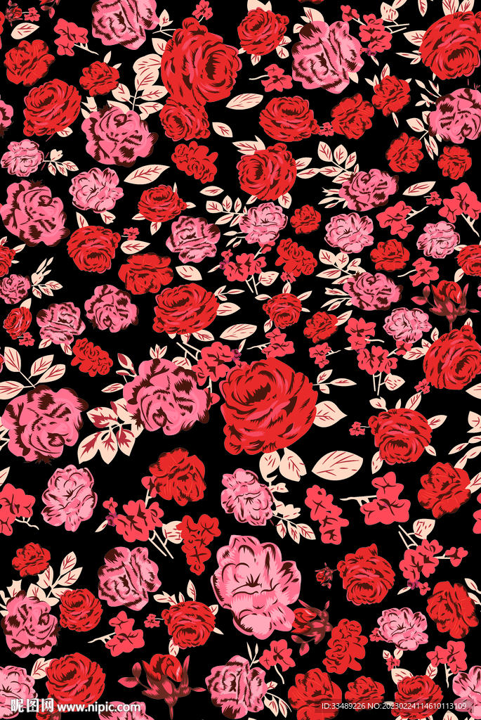 大牌花乱花数码手绘花