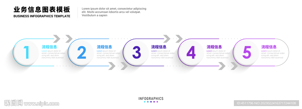 5 个选项矢量设计模板