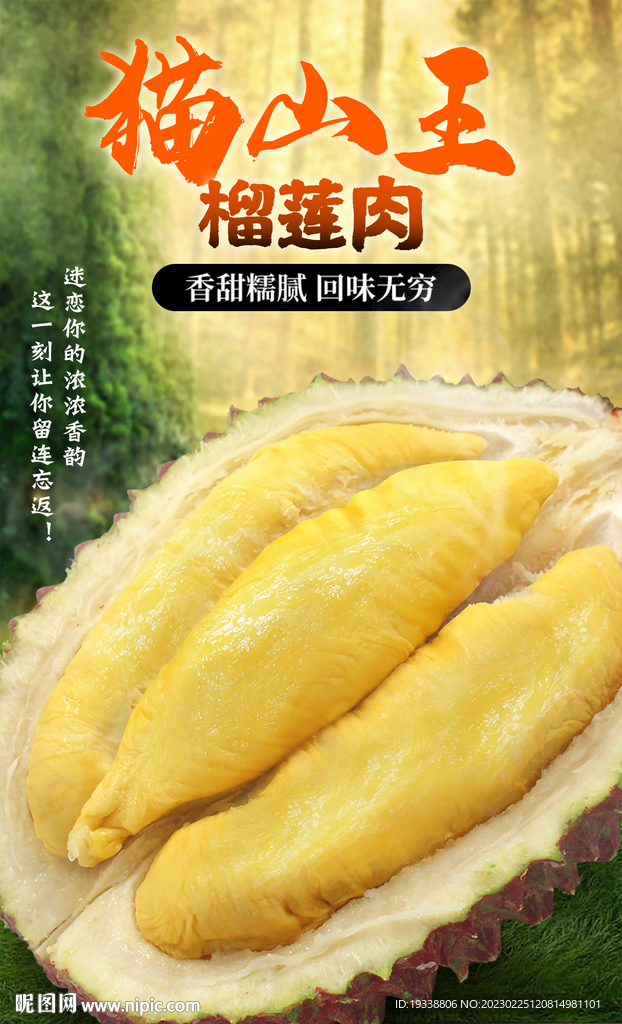 猫山王榴莲海报