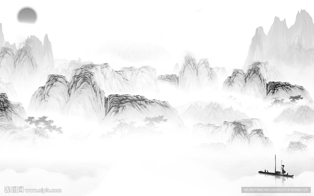 高档 灰色爆款山水 TIf分层