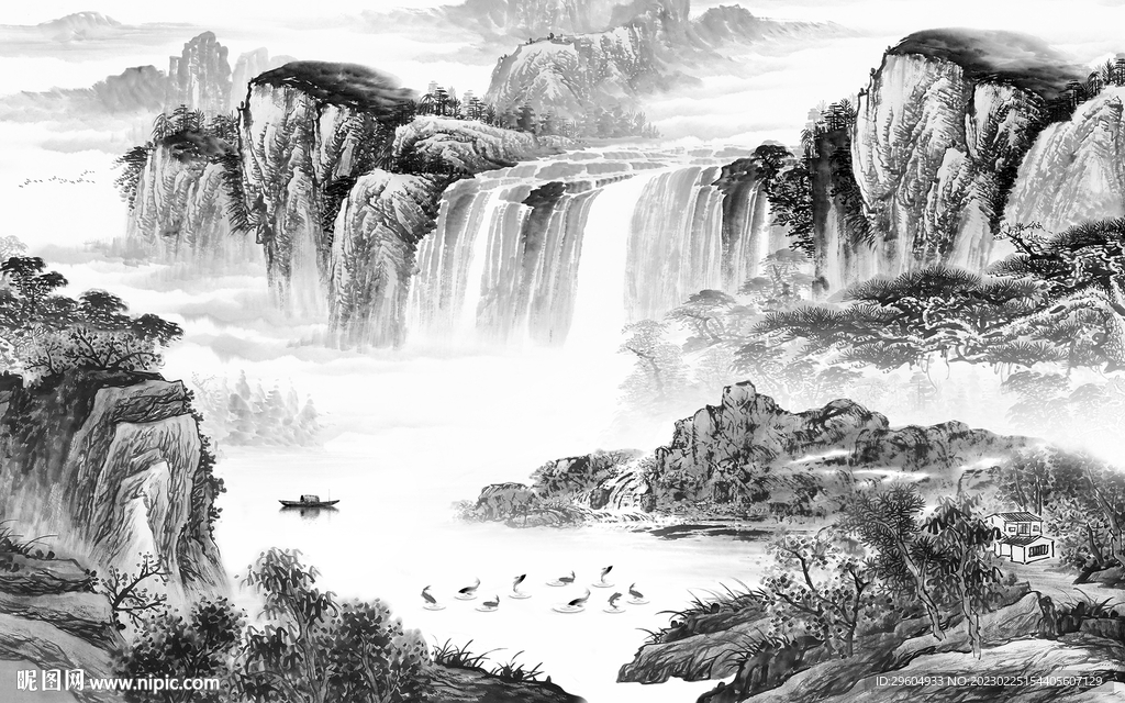 新品 最新意境山水 tIF分层