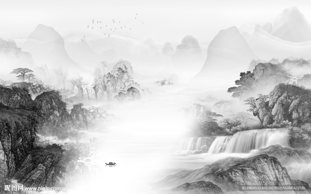 高端 最新意境山水 tIF分层