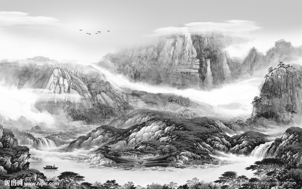 高档 最新意境山水 tIF分层