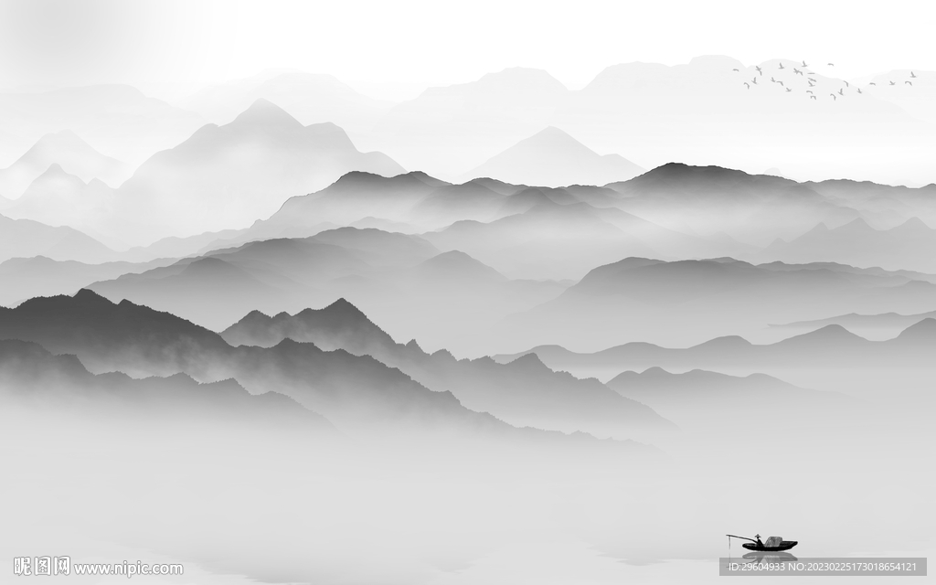 沙发 灰色人气山水 TIf分层