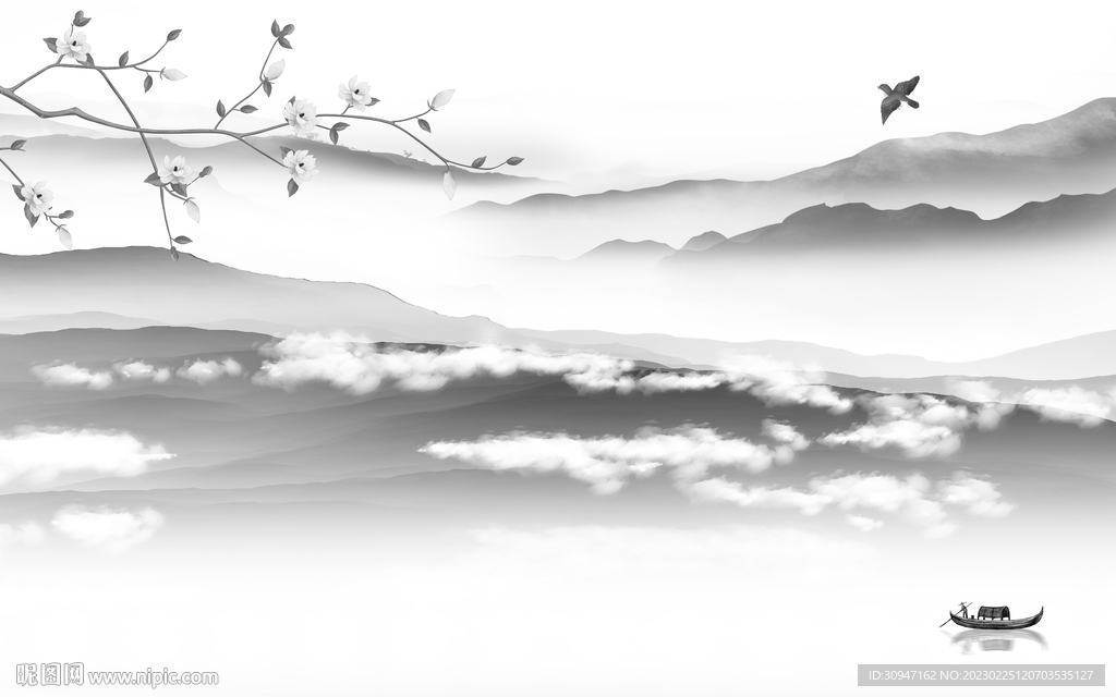 大气 最新灰色山水 TiF分层