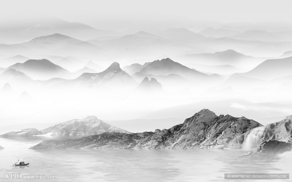 意境 高端灰色山水 TiF分层