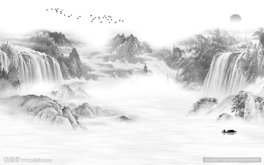 电视 高端高雅山水 tif分层