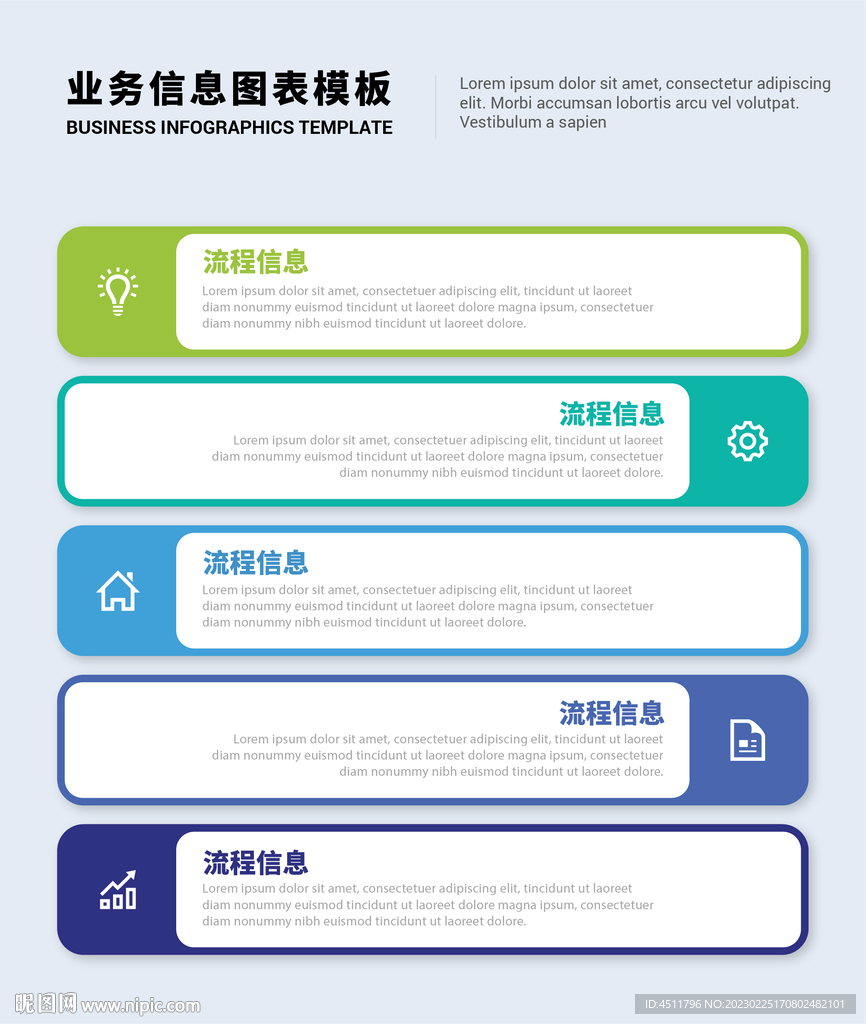 5步业务信息逻辑图表模板