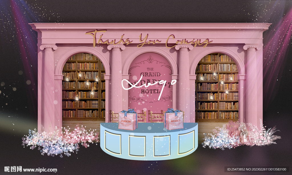 粉蓝布达佩斯婚礼