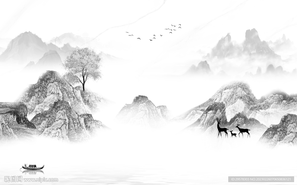 最新 沙发灰色山水 tIf分层