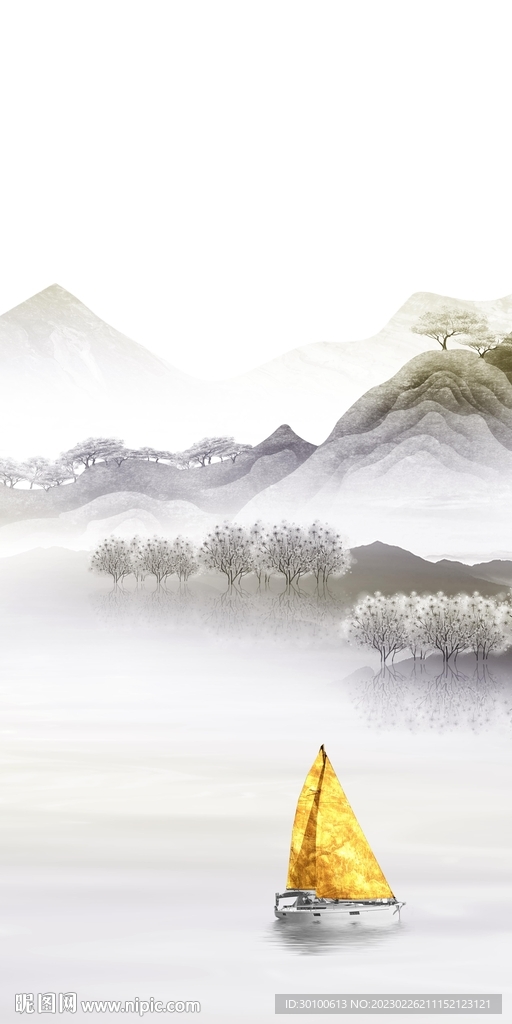 爆款 山水中式玄关 TiF分层