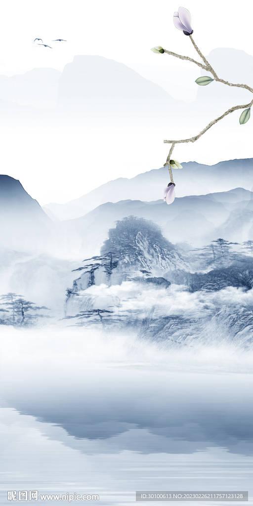 现代 山水中式玄关 TiF分层